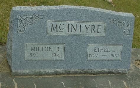 Milton R McIntyre 1891 1941 Mémorial Find a Grave