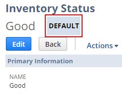 NetSuite Applications Suite Creating Inventory Status Records