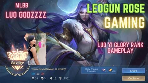 How To LUO YI MLBB Glory Rank Gameplay High Damage One Shot Build