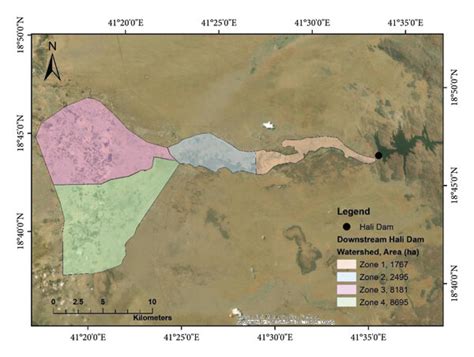 map showing  reservoir  irrigation zones  scientific