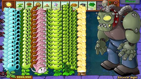 Plants Vs Zombies Snow Pea Reppeater Cattail And Threepeater Vs