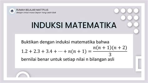 Sangat Mudah Cara Pembuktian Rumus Induksi Matematika Youtube