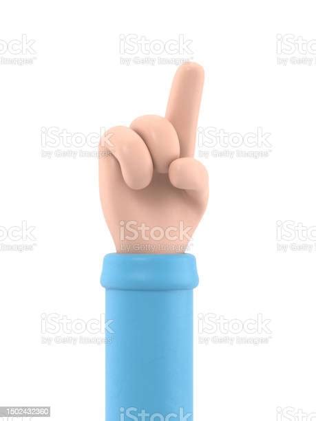 Cartoon Gesture Icon Mockupcartoon Character Hand Pointing Gesture 3d