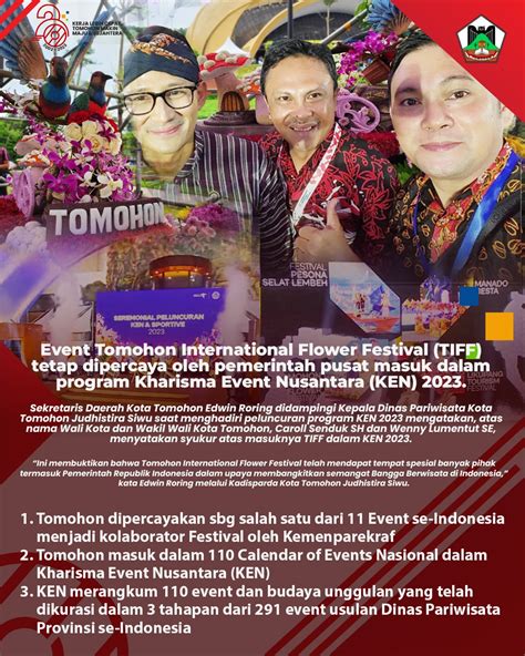 Pemerintah Kota Tomohon Menghadiri Launching Karisma Event Nusantara