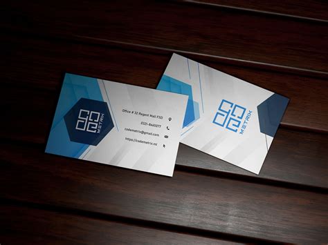 Code Metrix Business Card Design V3 by Muhammad Mohsin on Dribbble