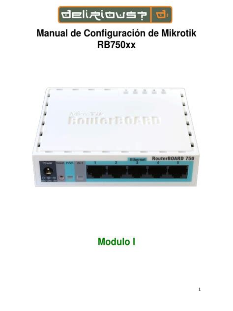 PDF Configuración de Mikrotik RB750xx Modulo I DOKUMEN TIPS