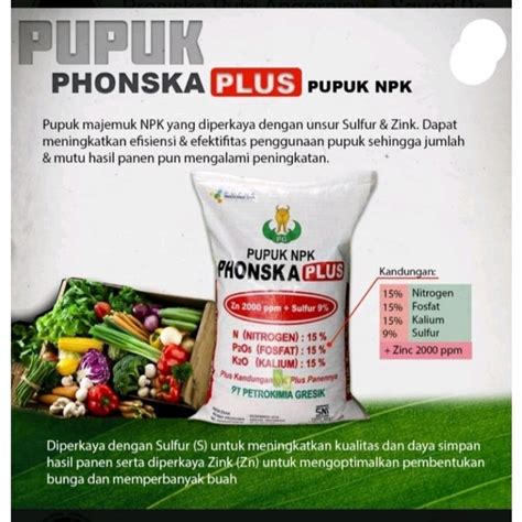 Jual Pupuk Npk Phonska Plus Repak Kg Shopee Indonesia