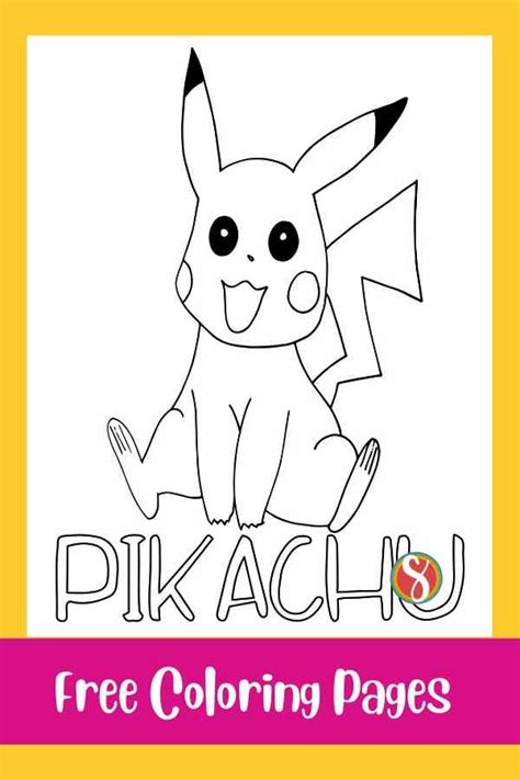 Free Pikachu Coloring Pages — Stevie Doodles