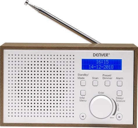 Denver Dab Radio Retro Radio Met Fm En Dab Lcd Scherm Dab