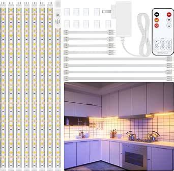 Lafulit Under Cabinet Lighting Kit Pcs K Warm White Flexible