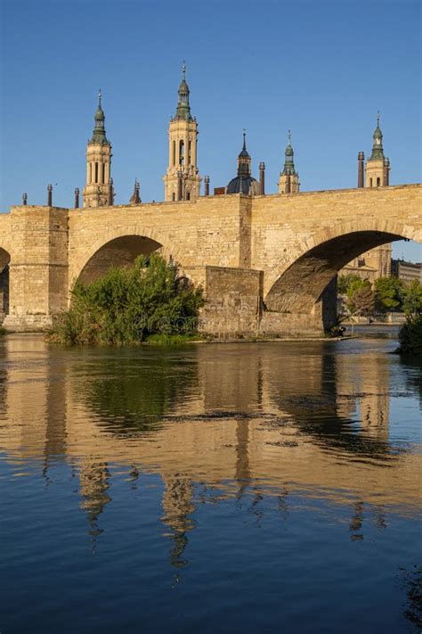 Basilica Of Our Lady Of Pillar In Zaragoza Spain Europe Stock Image