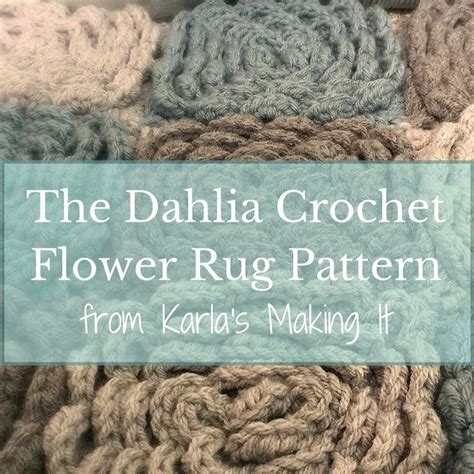 The Dahlia Crochet Flower Rug Pattern Made With Caron One Pound⠀ Make