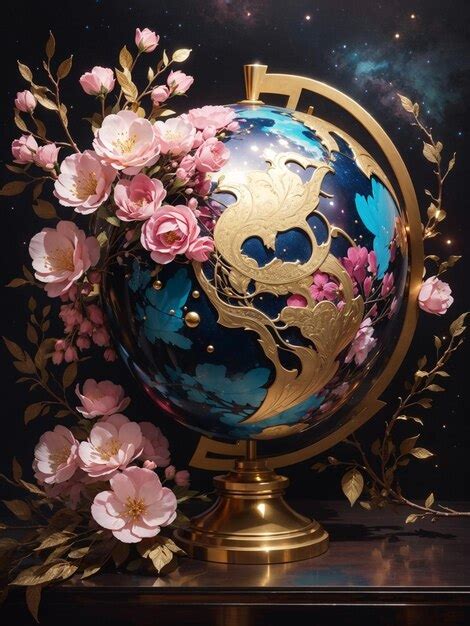 Premium Photo | Modern Acrylic painting of globe