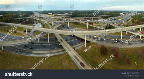 Aerial View American Freeway Intersection Fast Stock Photo 2232653953 | Shutterstock