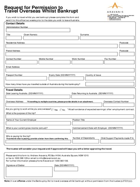 Fillable Online International Travel Application Form Fax Email Print