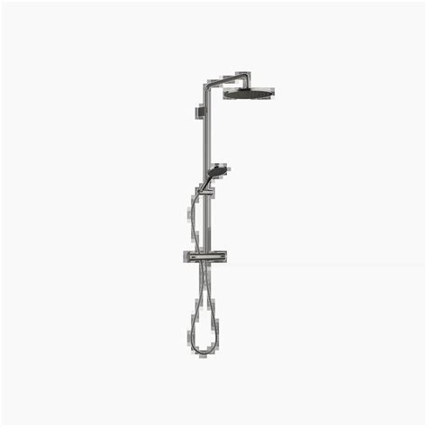 Series Specific Dark Chrome Shower Faucets Showerpipe With Shower