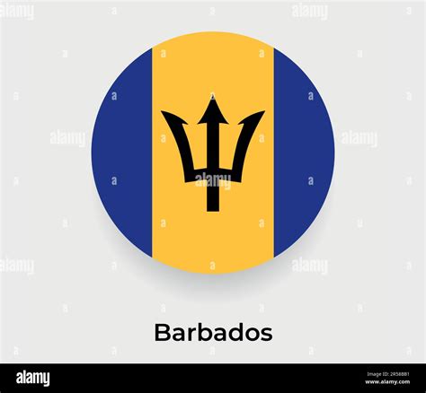 Barbados Flag Bubble Circle Round Shape Icon Vector Illustration Stock