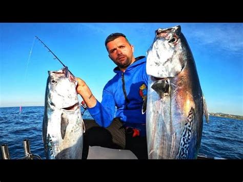 Pesca A Spinning Doppietta Di Tonni Alletterati YouTube