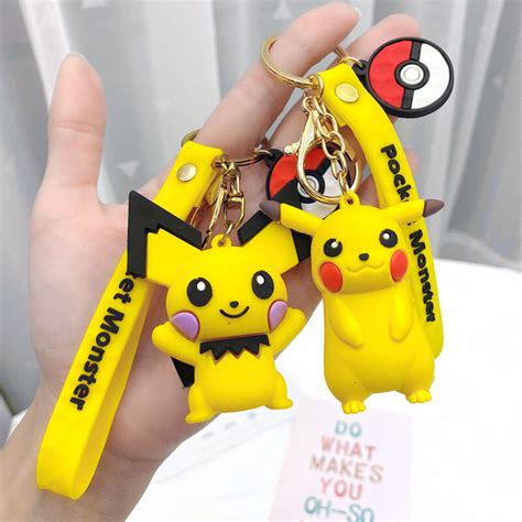 Cute Pokemon Action Figure Pikachu Keychain Pokmon Keychain Squirtle