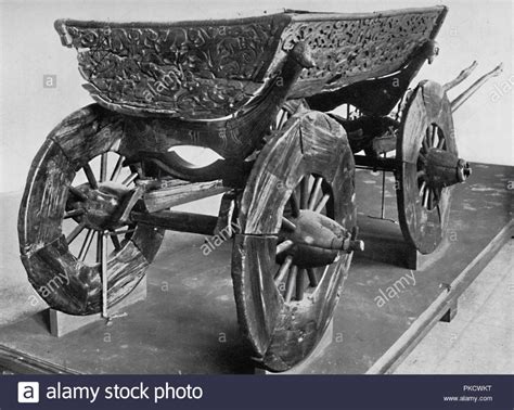 Wagon From The Oseberg Ship 1935 Artist Unknown Stock Photo