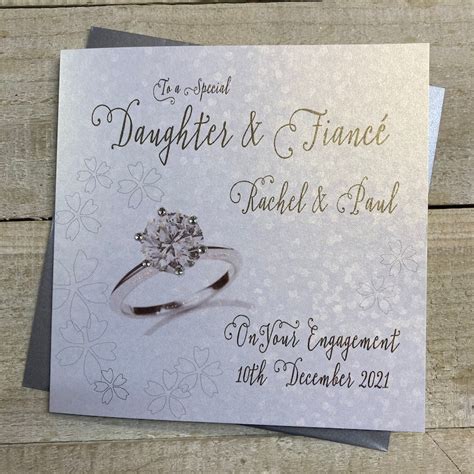 Personalised Son Fianc E Engagement Card Engagement Ring Etsy Uk