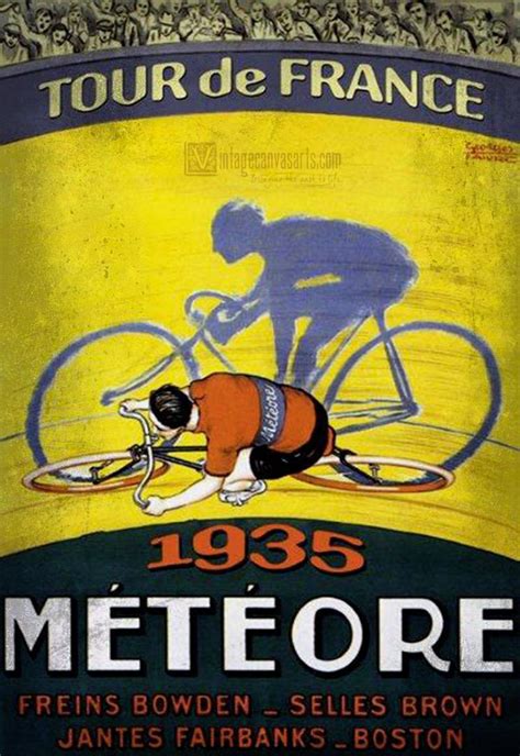 Vintage Poster Tour De France Retro Old Style Canvas Wall Art Print X