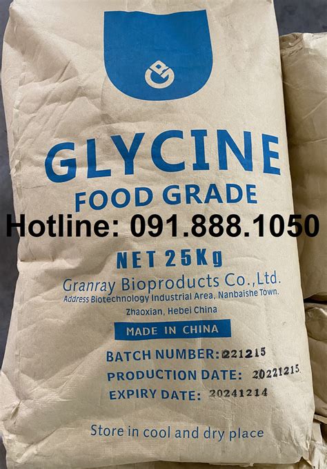 Bán Glycine Food Grade China 25kg bao Nhattamchem