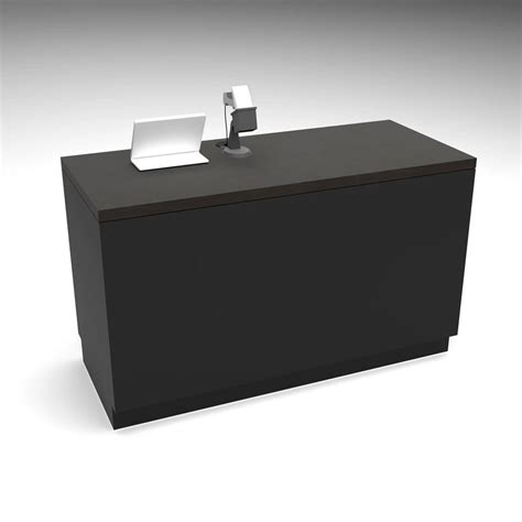 Deluxe Cash Wrap Retail Counters 55 Wide Matte Black