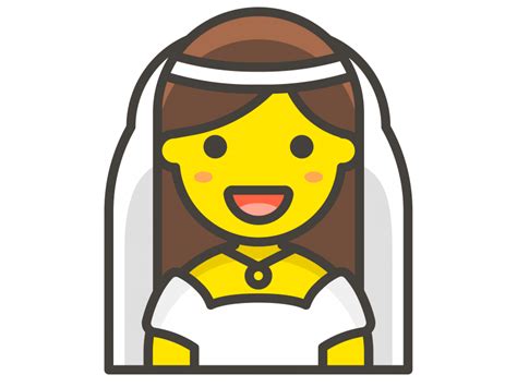 Bride with Veil Emoji PNG Transparent Emoji - Freepngdesign.com