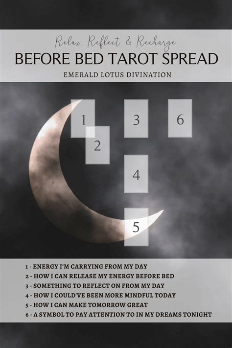 Tarot Spread Before Bed Emerald Lotus Divination Tarot Guide Tarot