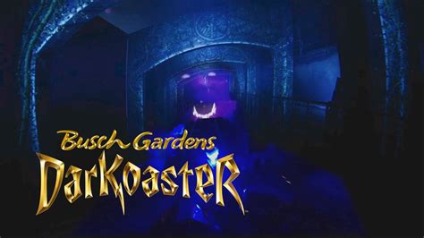 NEW DarKoaster Roller Coaster POV At Busch Gardens Williamsburg YouTube