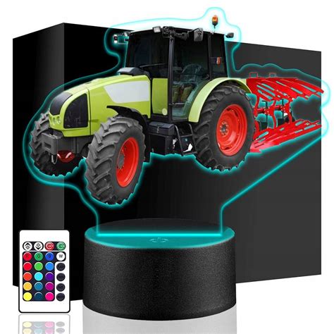 LAMPKA NOCNA CIĄGNIK TRAKTOR FARMA 3D PILOT prezent URODZINY