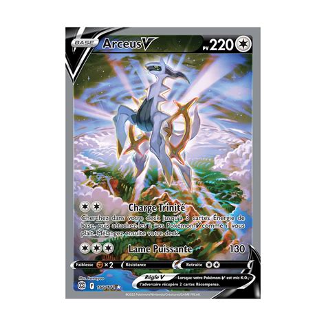 Arceus V EB09 166 172 Stars Étincelantes SWSH09 Carte Pokémon à l