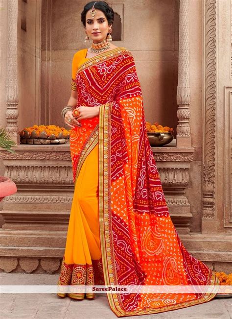 Buy Multi Colour Ceremonial Printed Saree Online Party Wear Sarees