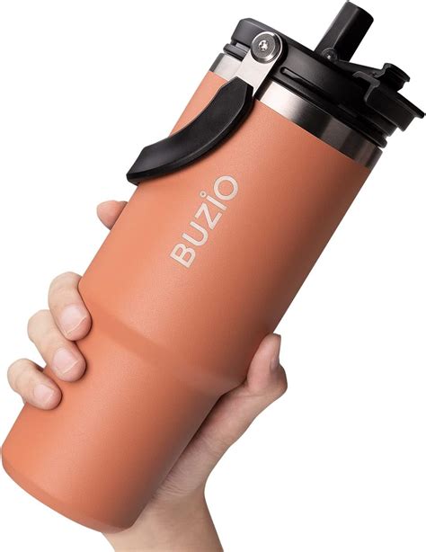 Buzio Oz Insulated Tumblers With Handle And Straw Insulated Vacuum