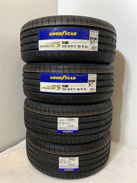 未使用保管袋付送料無料未使用夏タイヤ4本セット 205 45R17 88W XL SGY212 GOODYEAR EAGLE F1