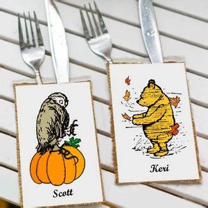 Classic Winnie the Pooh Fall JPEG Clip Art Graphics for - Etsy