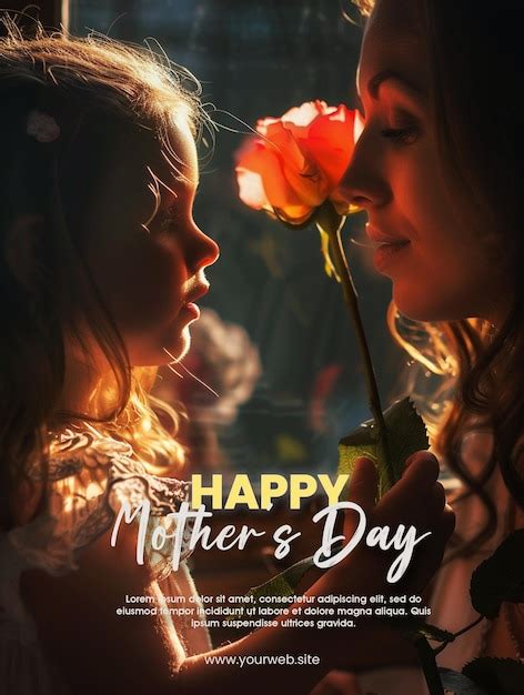 Premium Psd Happy Mother Day Poster Psd Template