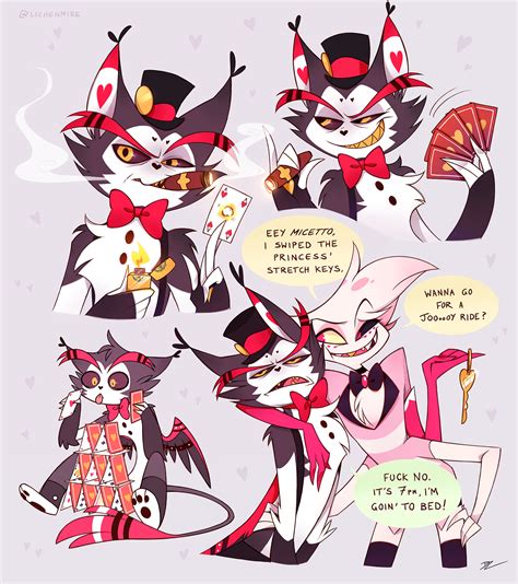 The cat of Hazbin Hotel, fanart by artist Donna Z (@lichenmire) : r ...