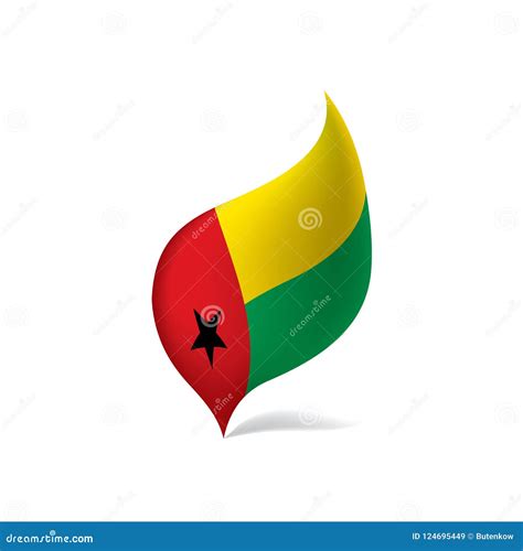 Bandera De Guinea Bissau Ejemplo Del Vector Ilustración del Vector