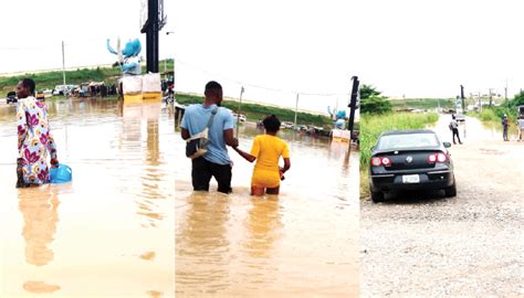 Ogun Estate Residents Stranded As Flood Overruns Link Road