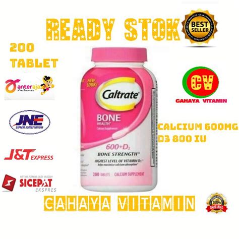 Jual Caltrate 600d3 Calcium And Vitamin D3 Bone Strength Isi 200 Tablet