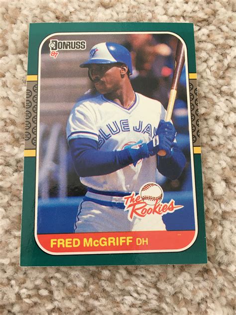 FRED MCGRIFF ROOKIE DONRUSS UPDATE 1987 TORONTO RC BASEBALL CARD EBay