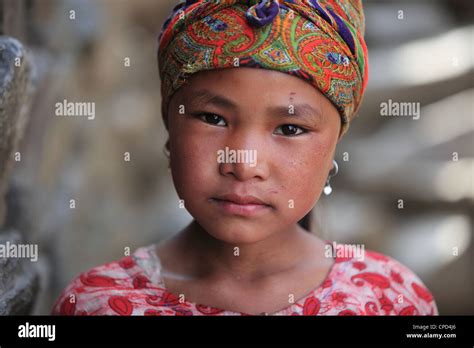 Nepali Tamang Rural Girl Stock Photo Alamy