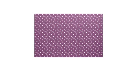 Personalized Name Purple Polka Dot Fabric | Zazzle