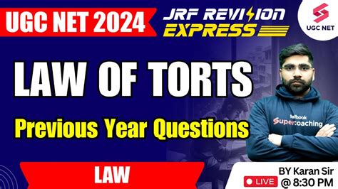 UGC NET Law Preparation Law Of Torts UGC NET LAW Previous Year