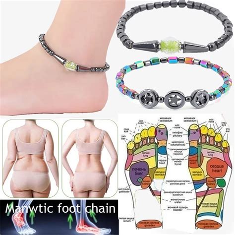 Hematite Weight Loss Anklet Slimming Bracelet For Women Black Gallstone