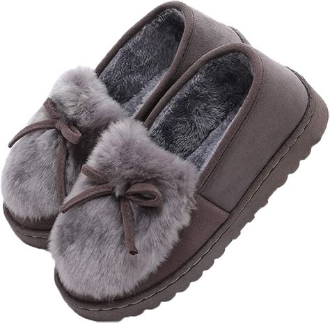 Kanggestmujer Zapatillas De Estar Invierno Casa Cerradas Calienta Con