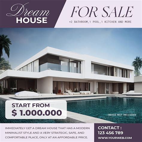 Premium Psd Dream House Sale Instagram Post