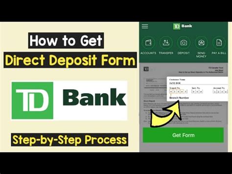 Get Direct Deposit Form TD Bank Access Direct Deposit Form TD App